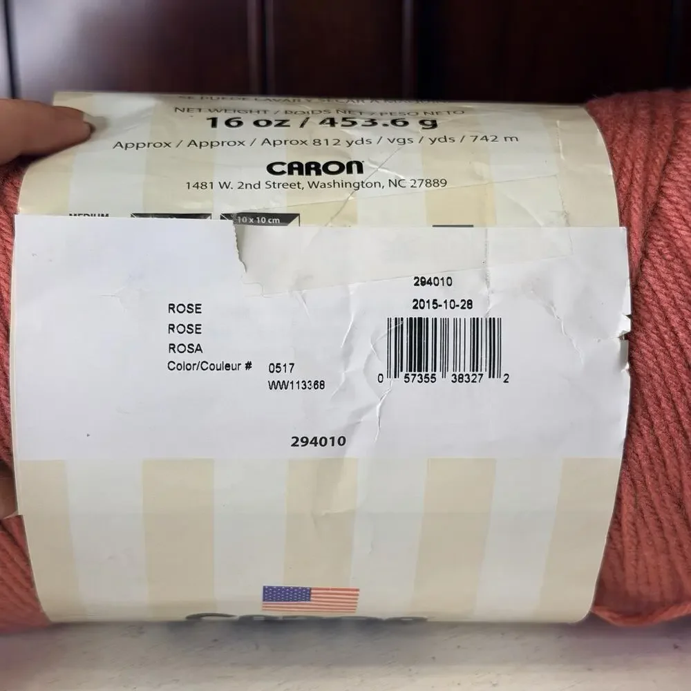 Caron ONE POUND Yarn - Assorted Colors Acrylic - 16 oz / 812yds / #4 Worsted